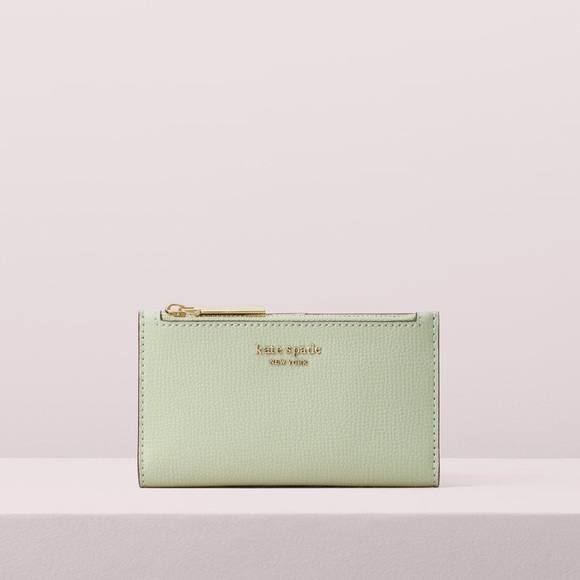kate spade Handbags - Kate Spade Leila Small Slim Bifold Wallet in Light Pistachio